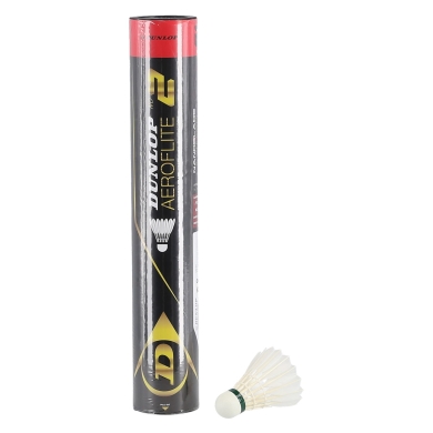 Dunlop Badmintonbälle Aeroflite No. 2 Naturfeder weiss Dose 12er