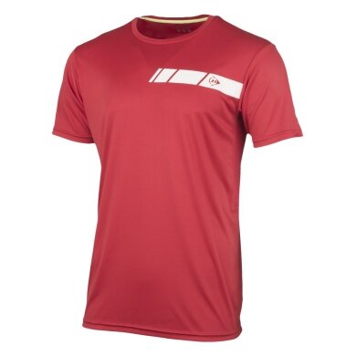 Dunlop Tennis-Tshirt Club Crew (100% Polyester) rot Herren