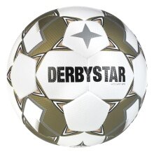 Derbystar Fussball Brilliant APS v24 (Top-Wettspielball, FIFA Quality Pro) weiss/gold