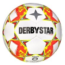 Derbystar Fussball Apus S-Light (ideal für Bambinis, F- und E-Jugend, 290g) weiss/gelb/rot - 1 Ball