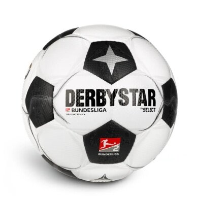 Derbystar Fussball 2. Bundesliga Brillant Replica Classic v24 (Saison 2024/2025) weiss/schwarz