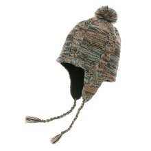 DexShell Mütze (Beanie) Earflap Pom braun Herren/Damen