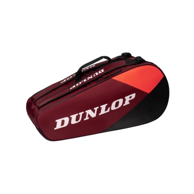 Dunlop Racketbag CX Club (Schlägertasche) 2024 rot/schwarz 6er - 2 Hauptfächer