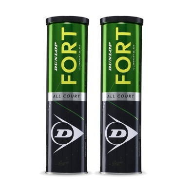 Dunlop Tennisbälle Fort Allcourt TS Dose 2x4er Bi-Pack