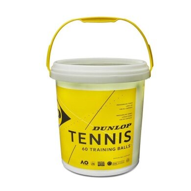 Dunlop Balleimer Plastik (für maximal 60 Tennisbälle) leer gelb - 1 Eimer