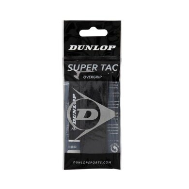 Dunlop Overgrip Super Tac 0.5mm (extrem griffig, feuchtigkeitsabsorbierend) schwarz - 1 Stück