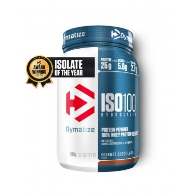 Dymatize Iso100 Hydrolyzed Isolat Protein Pulver Gourmet Schokolade 932g Dose