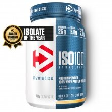 Dymatize Protein-Pulver Iso100 Hydrolyzed Isolat Orange Ice Cream 932g Dose