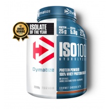 Dymatize Iso100 Hydrolyzed Isolat Protein Pulver Gourmet Schokolade 2264g Dose