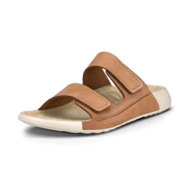 ECCO Sandale Cozmo Flat braun/beige Damen