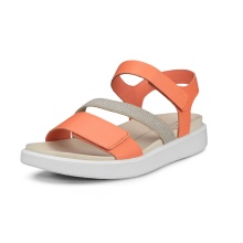 ECCO Sandale Flowt (Leder) korallrot Damen