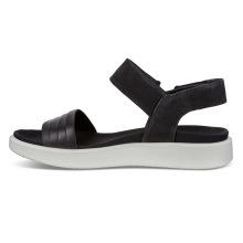 ECCO Sandale Flowt Flat (Leder) schwarz Damen