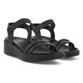 ECCO Sandale Flowt LX Wedge (Vollnarb und Nubukleder) schwarz Damen