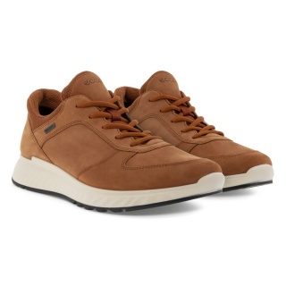 ECCO Sneaker Exostride M Low GTX (wasserdicht, atmungsaktiv) cognacbraun Herren