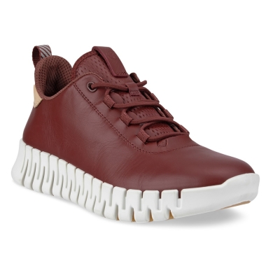 ECCO Sneaker Gruuv Lea (weiches Nappaleder) weinrot Damen