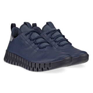 ECCO Sneaker Gruuv Lea GTX (ECCO-Leder) marineblau Damen