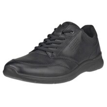 ECCO Sneaker Irving Low Lace (Vollnarbenleder) schwarz Herren