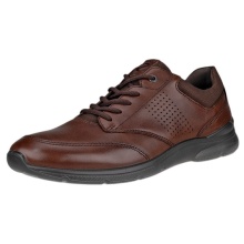 ECCO Sneaker Irving Low Lace (Vollnarbenleder) dunkelbraun Herren