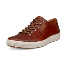 ECCO Sneaker Soft 7 (aus Premium-Leder) cognacbraun Herren