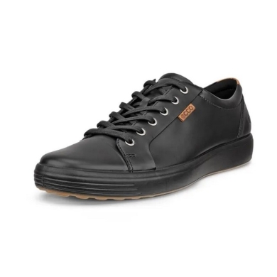 ECCO Sneaker Mens Soft 7 (aus Premium-Leder) schwarz Herren