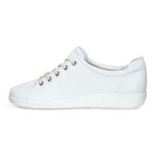 ECCO Sneaker Soft 2.0 Tie (leichte und flexible Sohle) weiss Damen