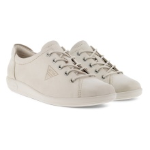 ECCO Sneaker Soft 2.0 Tie (leichte und flexible Sohle) limestone Damen