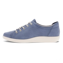 ECCO Sneaker Soft 2.0 Tie (leichte, flexible Sohle) blau Damen