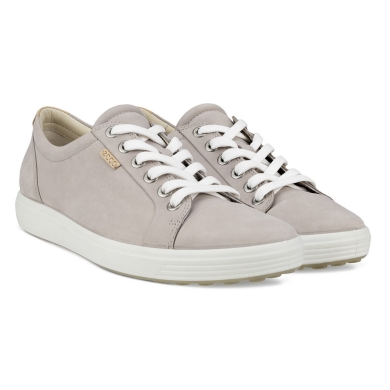 ECCO Sneaker Soft 7 (Nubukleder) grau/rosa Damen