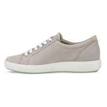 ECCO Sneaker Soft 7 (Nubukleder) grau/rosa Damen