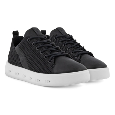 ECCO Sneaker Street 720 (Leder/Mesh, robust, wasserdicht) schwarz Damen