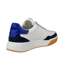 ECCO Sneaker Street Court Lea (Premium Leder) weiss/marineblau Herren