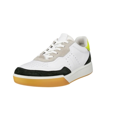 ECCO Sneaker Street Court Lea (Premium Leder) weiss/bunt Herren