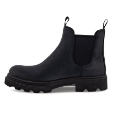 ECCO Stiefelette Grainer Chelsea Boot (Veloursleder, wasserabweisend) schwarz Herren