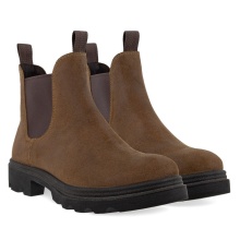 ECCO Stiefelette Grainer Chelsea Boot (Nubukleder, wasserdicht) dunkelbraun Damen