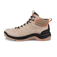 ECCO Wanderschuhe Offroad (Nubukleder, wasserdicht) nudebraun/korallrot Damen