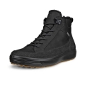 ECCO Wanderschuhe Soft 7 Tred High-Cut (Nubukleder, wasserdicht) schwarz Herren