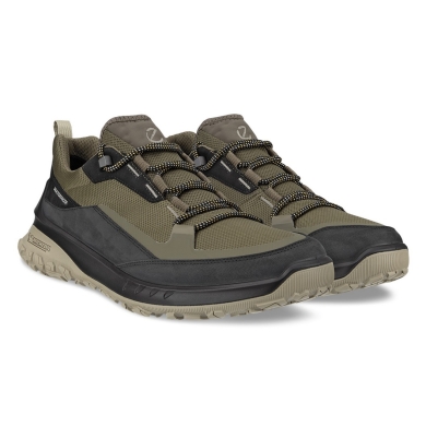 ECCO Wanderschuhe ULT-TRN Low (wasserdicht, Nubukleder) schwarz/dunkelgrün Herren