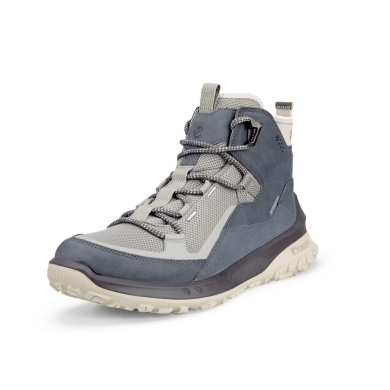 ECCO Wanderschuhe ULT-TRN Mid (Michelin Sohle, wasserdicht) blau/grau Damen