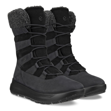 ECCO Winterstiefel Solice Boot High (Nubukleder, Primaloft®-Bio-Isolierung) schwarz Damen