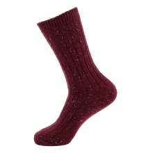 ECCO Tagessocke Hygge Ribbed Mid Cut - weinrot - 1 Paar