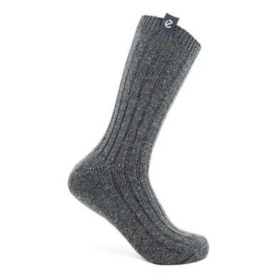 ECCO Tagessocke Hygge Ribbed Mid Cut - grau - 1 Paar