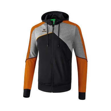 Erima Kapuzenjacke Premium One 2.0 schwarz/grau/orange Herren