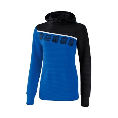 Erima Kapuzenpullover Hoodie 5C royalblau/schwarz Damen