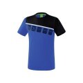 Erima Sport-Tshirt 5C (100% Polyester) blau/schwarz Herren