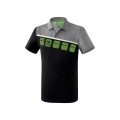 Erima Spprt-Polo 5C (100% Polyester) schwarz/grau/weiss Herren