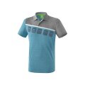 Erima Spprt-Polo 5C (100% Polyester) hellblau/grau Herren