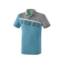 Erima Spprt-Polo 5C (100% Polyester) hellblau/grau Herren