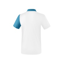 Erima Spprt-Polo 5C (100% Polyester) weiss/hellblau Herren