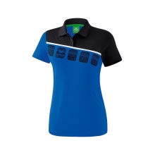 Erima Spprt-Polo 5C (100% Polyester) royalblau/schwarz Damen