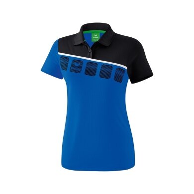 Erima Spprt-Polo 5C (100% Polyester) royalblau/schwarz Damen